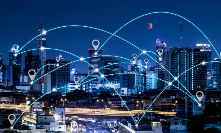 Global network of connected cities
